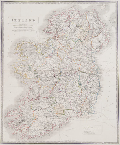 antique map of Ireland